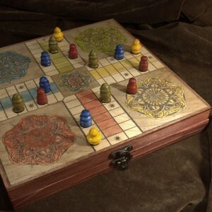 pachisi handcrafted traditional board game invented in ancient india.