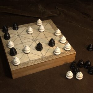 alquerque wooden board game