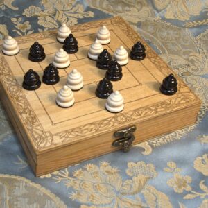 9 men's morris handcrafted wooden board game